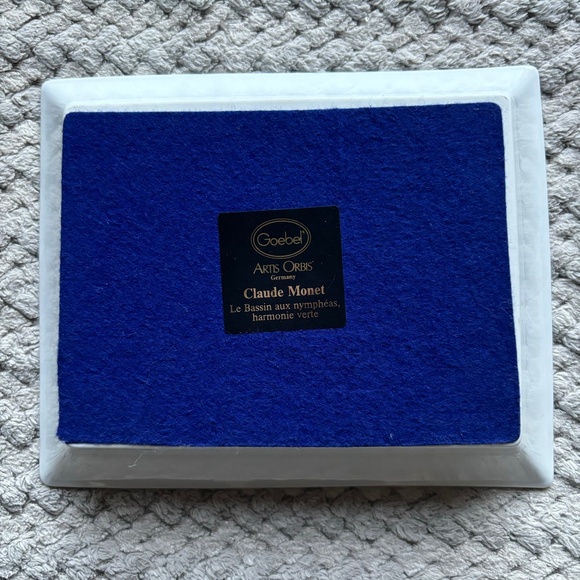 Goebel Claude Monet Tray Trinket Water Lily Pond Japanese Bridge Artis Orbis - Picture 3 of 4